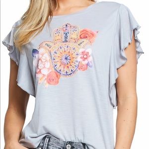 Jessica Simpson Tee with ruffle sleeves